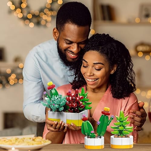 Miniatura 2 de HOGOKIDS Juego de construcción de suculentas, colección botánica 4 en 1, flores suculentas, juguetes de construcción, 433 piezas, plantas