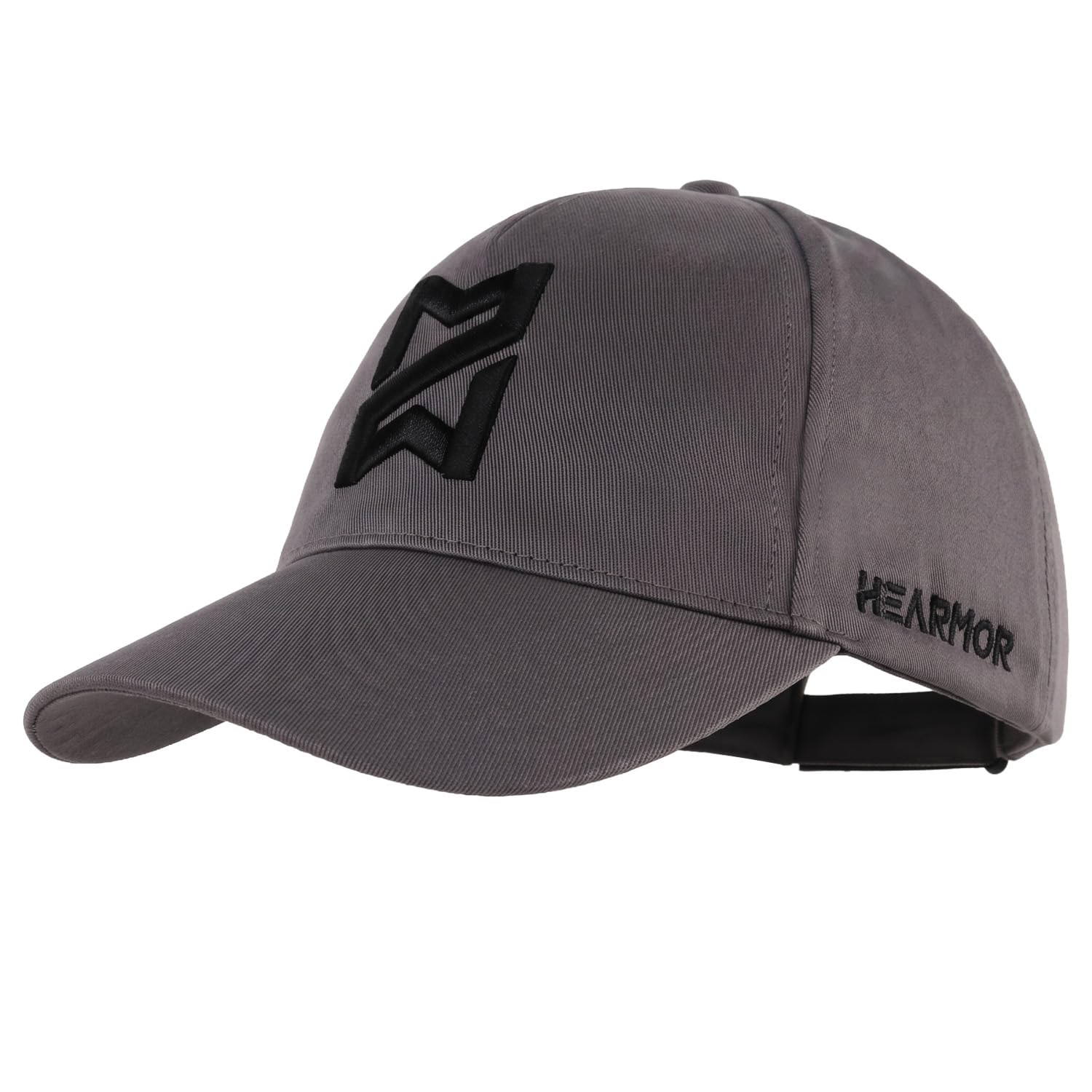 HEARMOR Lightweight Bump Cap with Reflective Stripes, Breathable Baseball Cap Style, Head Protection Hard Hat for Men and Women, Black
