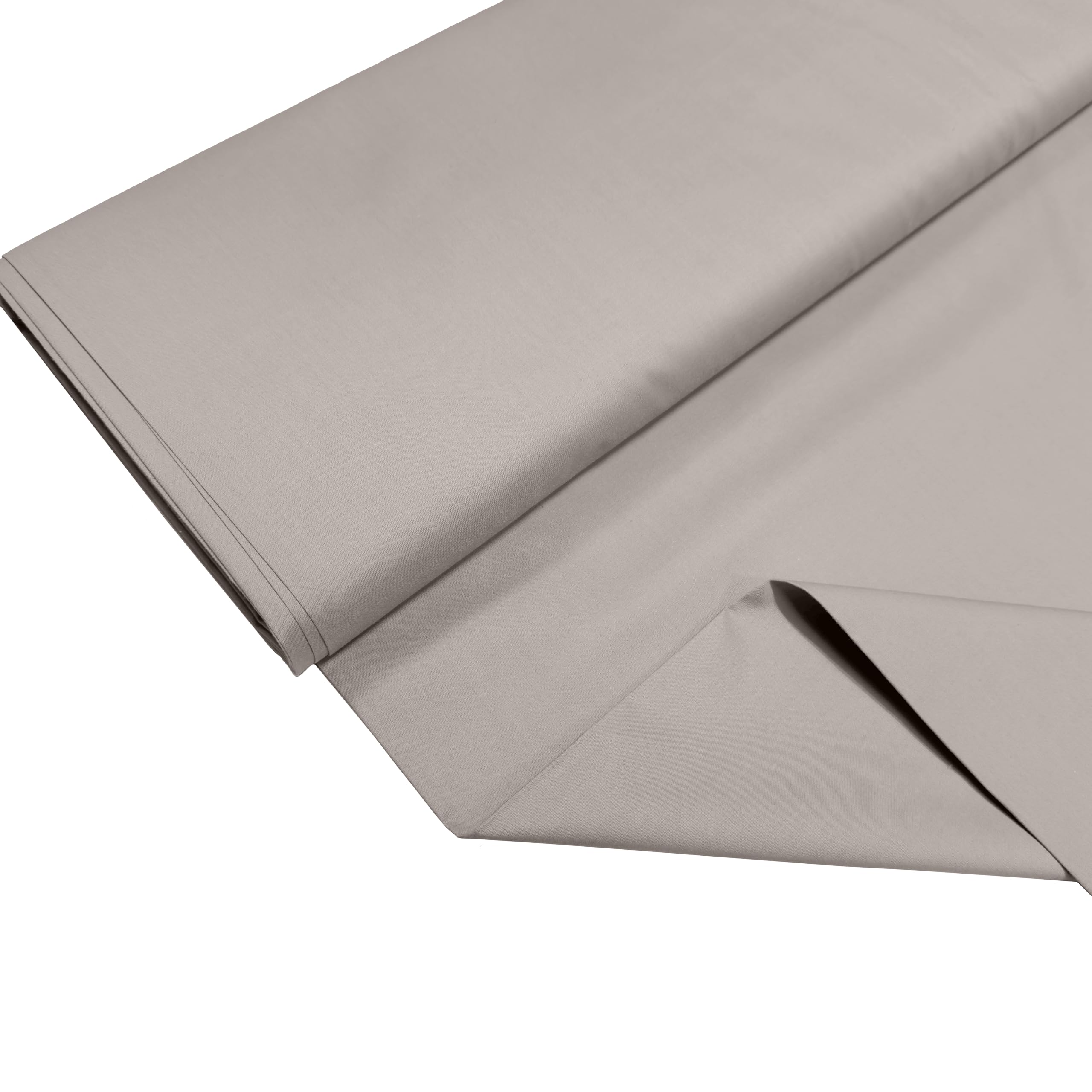 100% Cotton Percale Fabric – 200 Thread Count, 120 GSM, Breathable & Durable Material for Bedding, Quilting & Sewing - 500cm x 112cm (Silver) — image 1