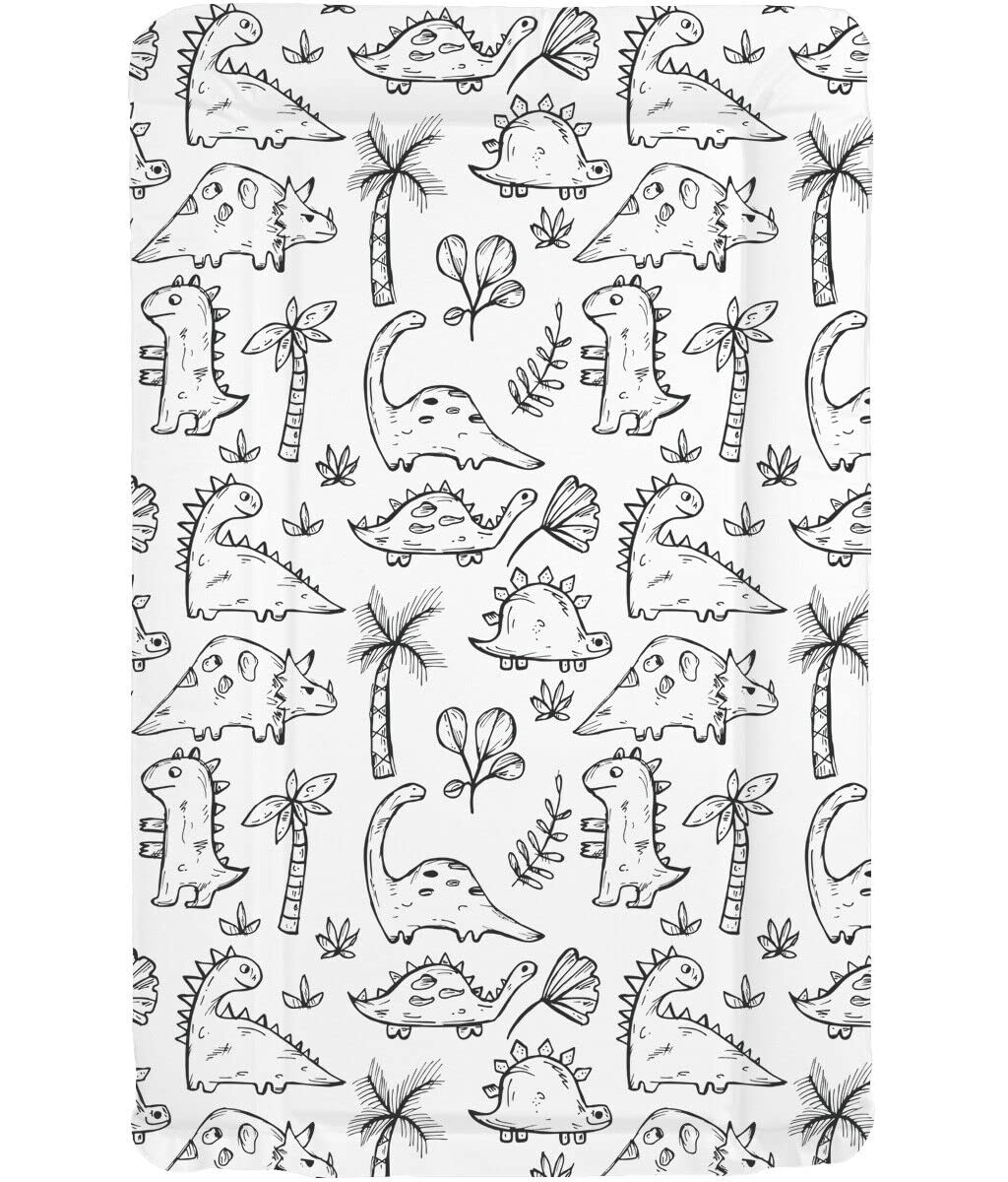 Sunnybabies Dinosaur Sketch Baby Changing Mat Unisex Soft Padded Deluxe