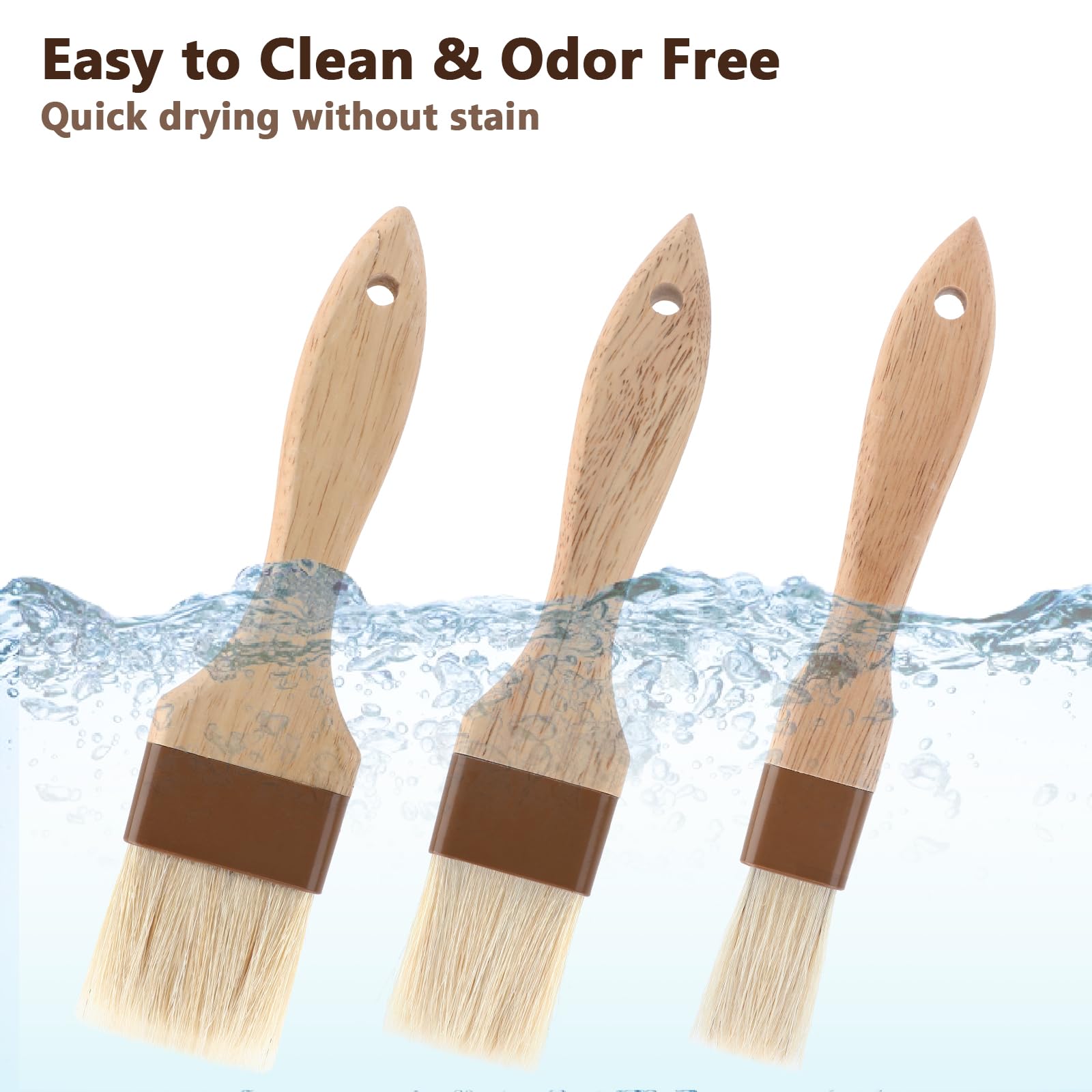 Set Di 5 Pennelli Da Cucina In Legno - Per Barbecue, Pasticceria E Marinature - Foto 8