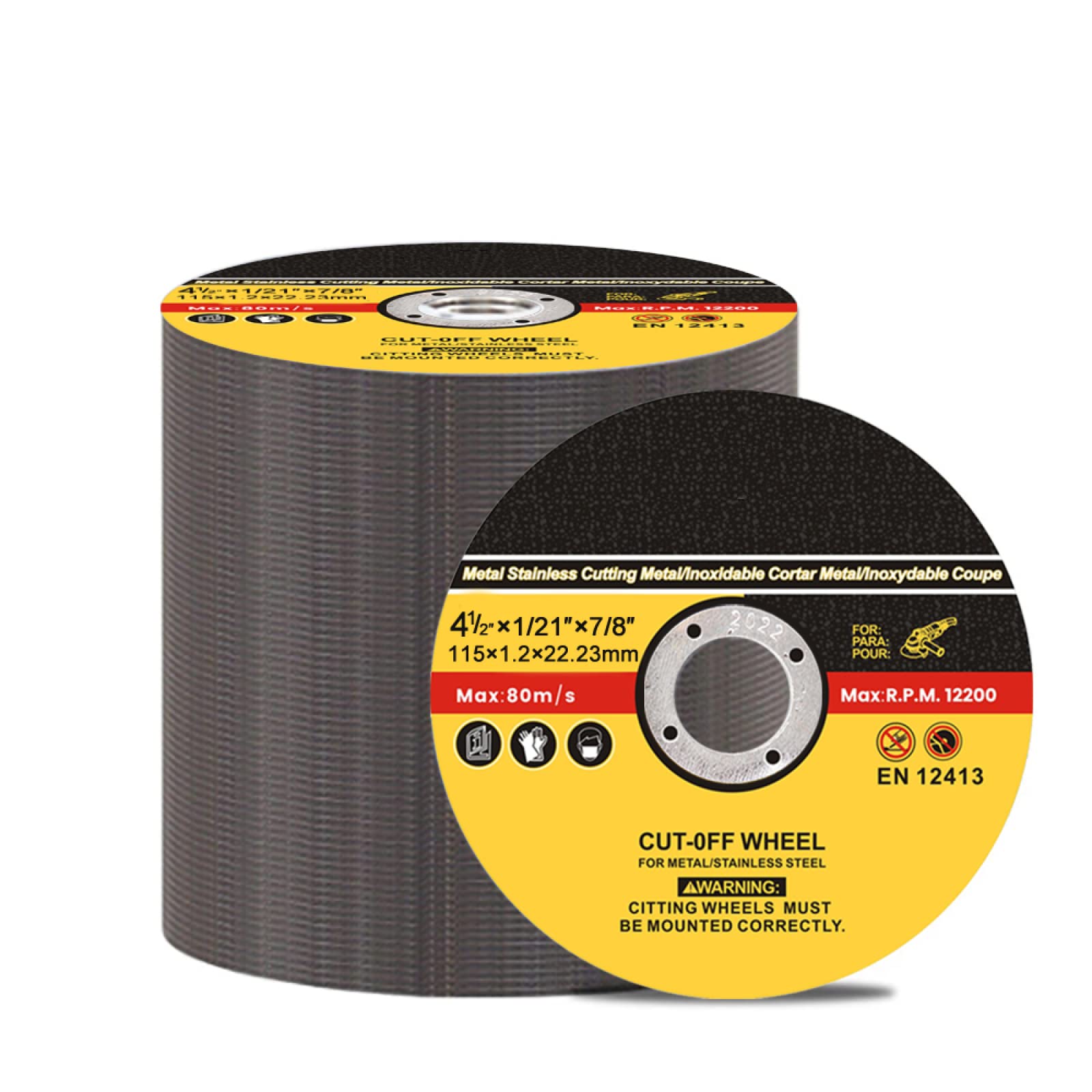 Disco De Corte De Metal De 50 Uds., Rueda De Molienda De 115mm, Herramienta De Amoladora De Rueda De Corte De Acero Inoxidable De 4,5 Pulgadas, Accesorio De Amoladora Angular