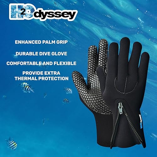 Miniatura 7 de H2ODYSSEY UltraZip - Guantes de cinco dedos para buceo, natación y surf, guantes de agua de cinco dedos para hombres y mujeres