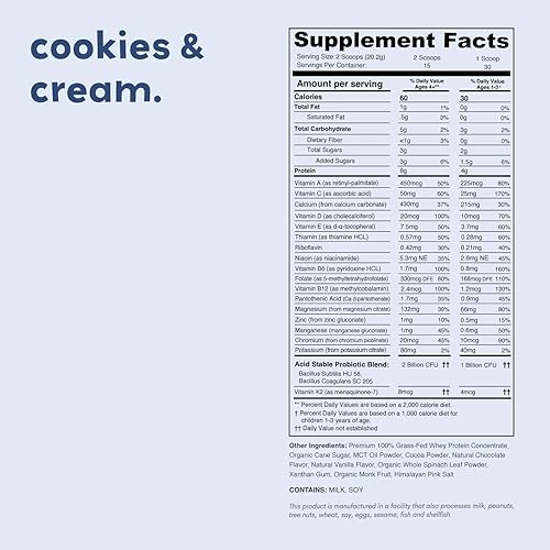 Miniatura 22 de Mighty Chocolate Milk - Proteína diaria en polvo para niños potenciada con 2 mil millones de probióticos y hojas de espinaca orgánicas, sabores