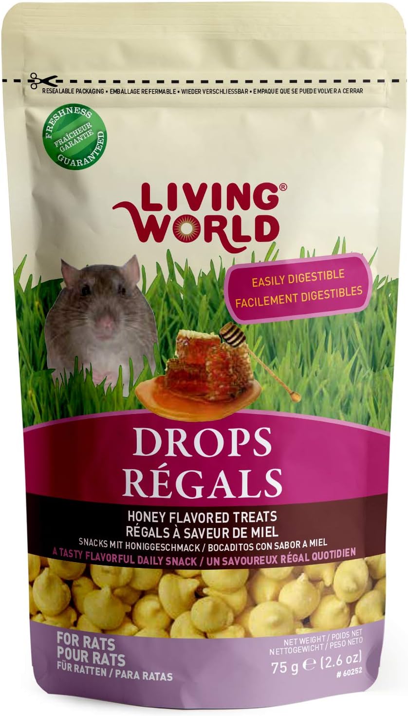 Living World Drops 2.6-Ounce Rat Treats, Honey