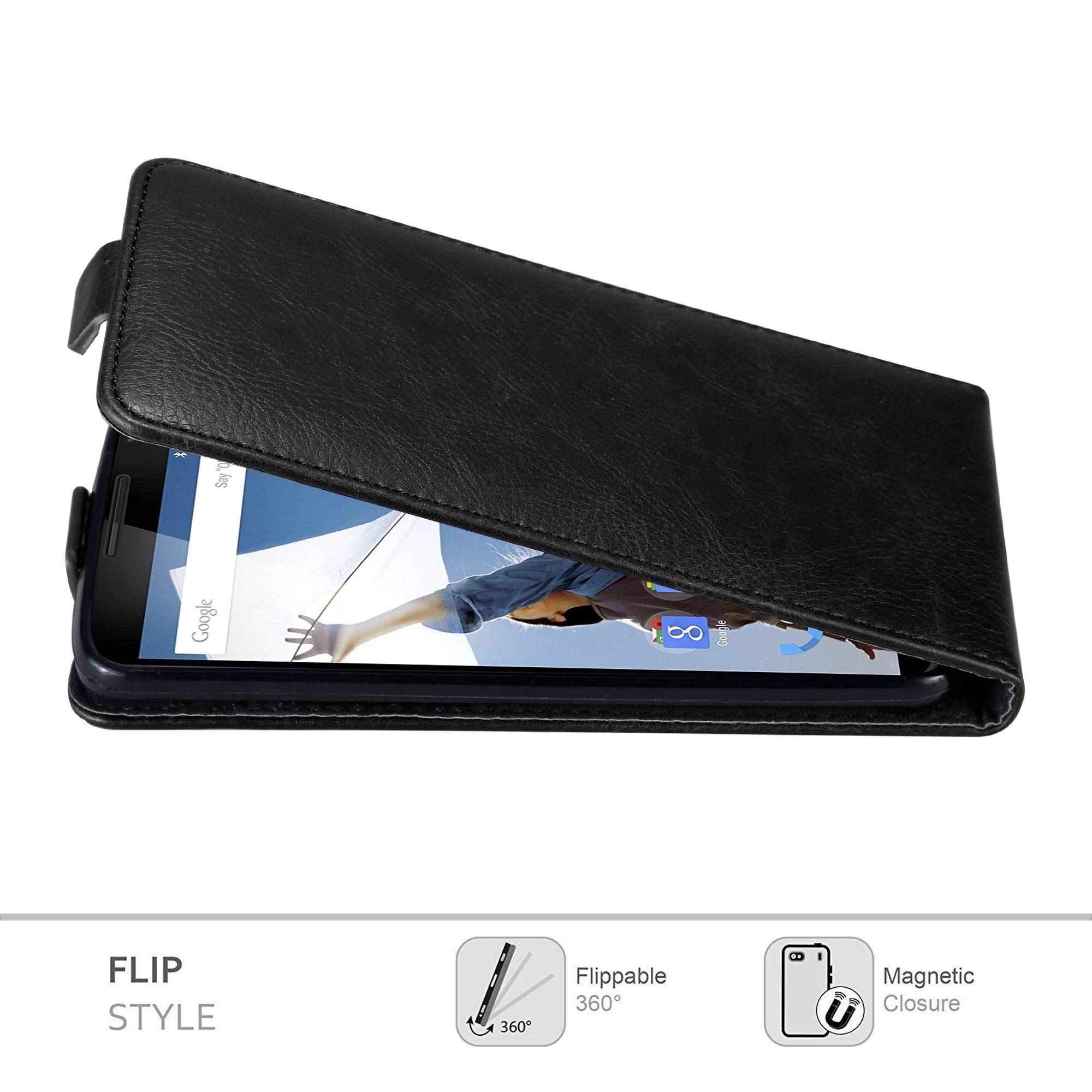 CADORABO Cover Con Chiusura Magnetica, Funzione Stand E Tasca Per Le Carte Custodia Per Cellulare Per Google Nexus 6 Bruno Cappuccino 76972719