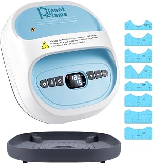 8.3X 9.7 Portable Heat Press Machine for T Shirts,Blue+Rulers