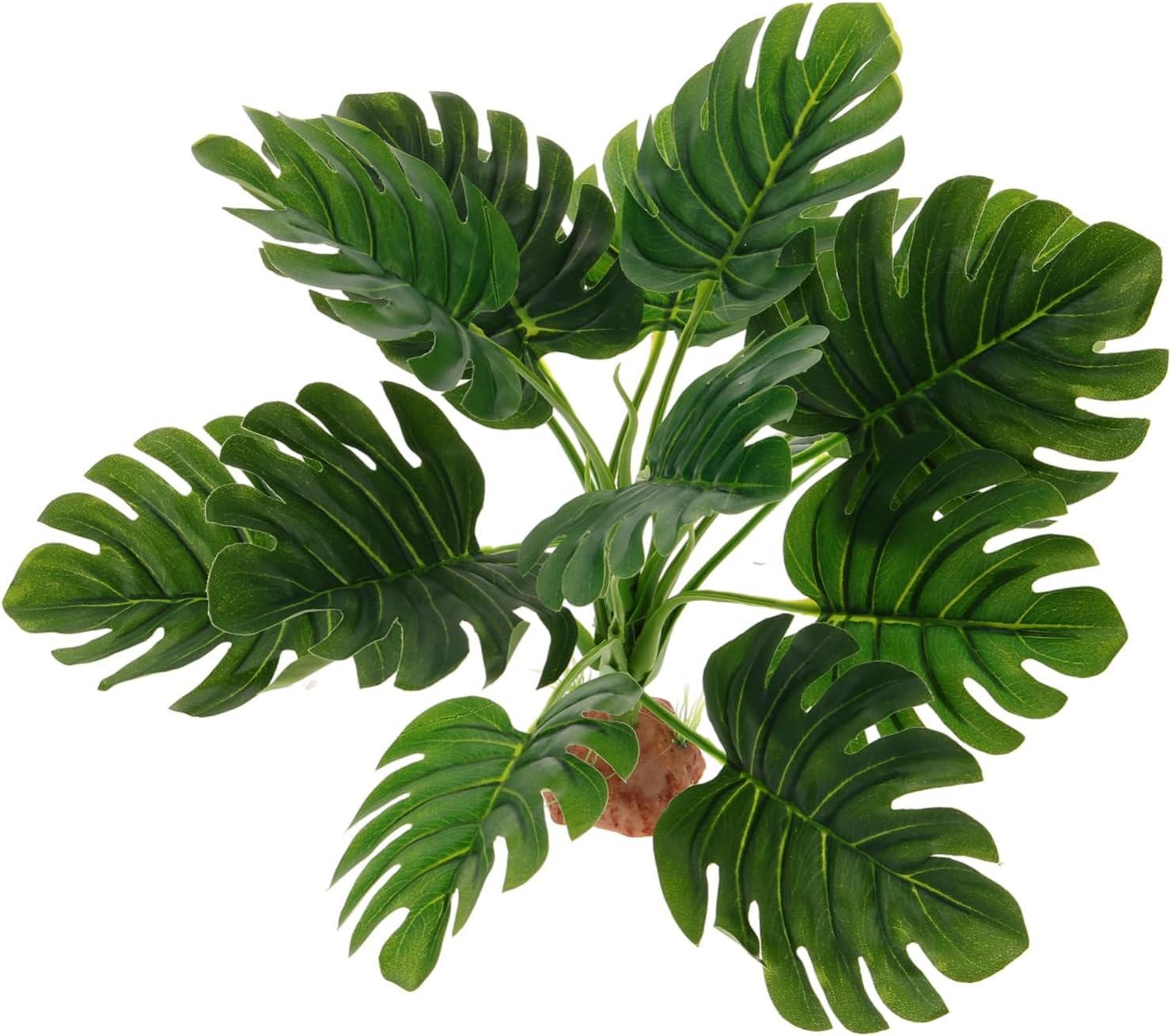 VANZACK 5pcs Terrarium Landscaping Artificial Water Plants for Fish Tank Decor Lifelike Faux Aquatic Plants Base for Home Aquarium and Reptile Habitats