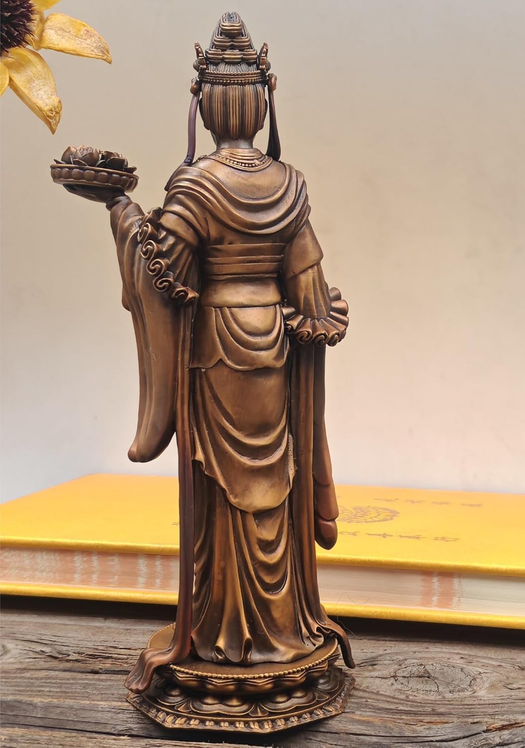 Amazon｜仏像 伎芸天 技芸と福徳の護法善神 銅製 総高16cm｜仏像