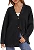 LILLUSORY Women Oversized Cardigan Sweater 2025 Fall Outfits Cloth Fashion V Neck Knit Button Front Casual Trendy Tops