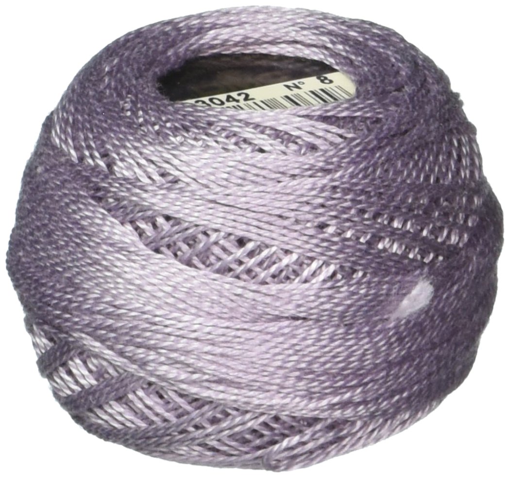 DMC 116 8-3042 Pearl Cotton Thread, Light Antique Purple, Size 8