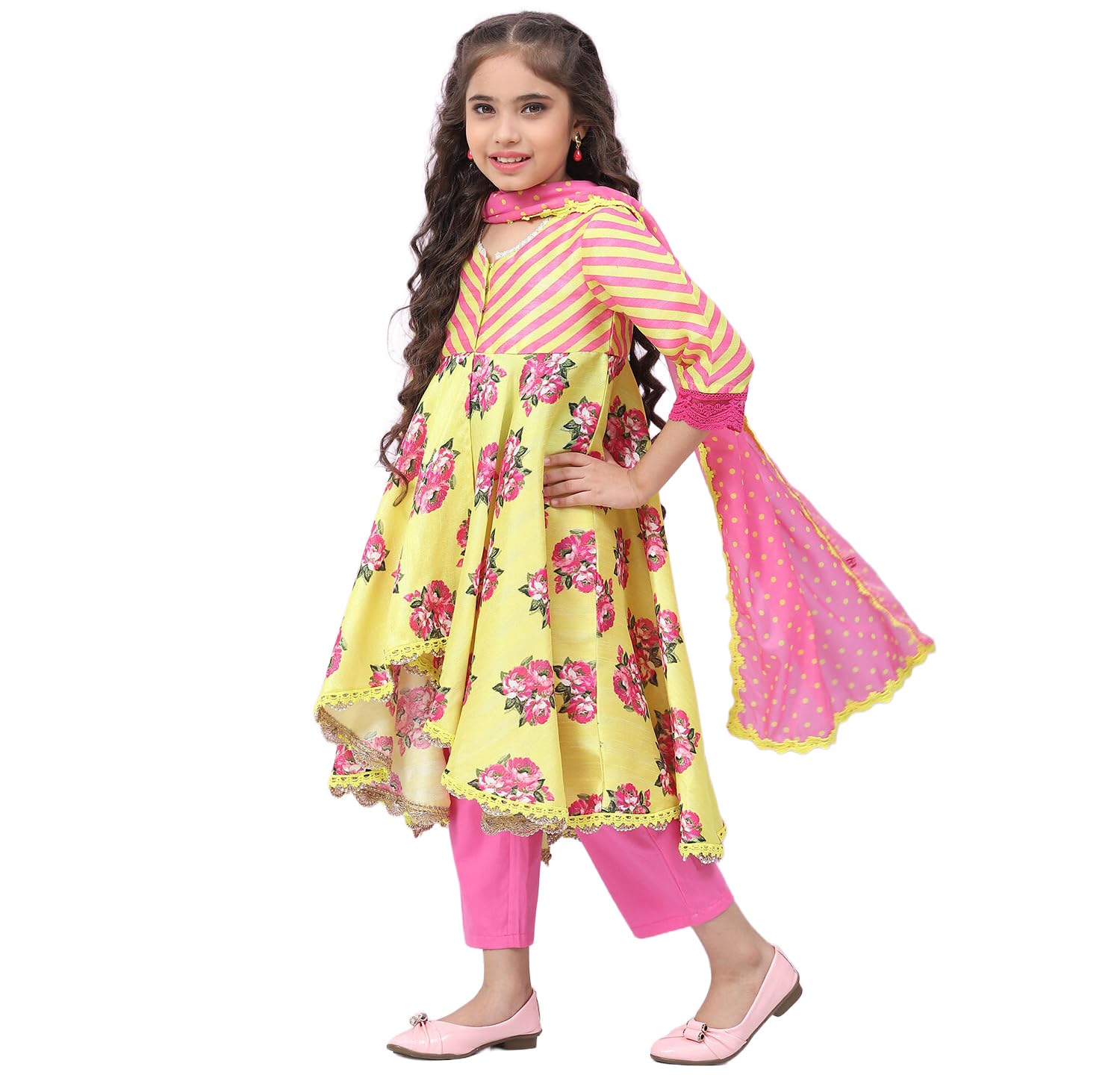 BIBA GIRL PRINTED STRAIGHT KID(KW4758_LIME GREEN_7) BIBA GIRL PRINTED STRAIGHT KID(KW4758_LIME GREEN_7)