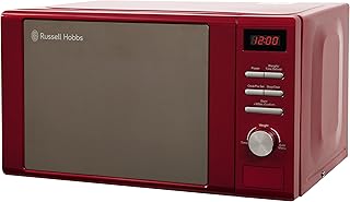 Russell Hobbs RHM2064R 20 Litre 800 W Red Digital Heritage Microwave with 5 Power Levels, Automatic and Weighted Defrost Settings, 8 Auto Cook Menus, Clock & Timer, Easy Clean