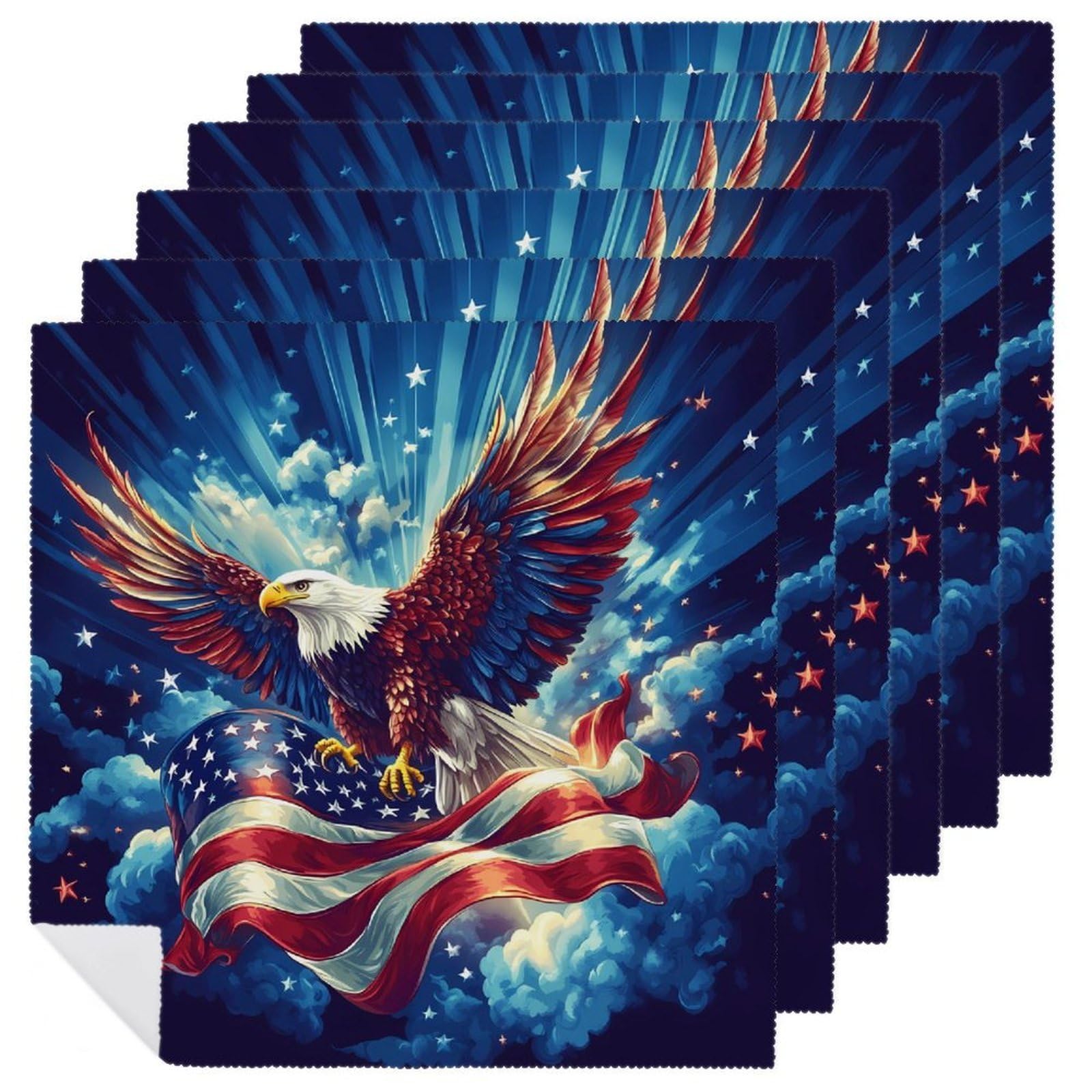 Servilletas de tela lavables y reutilizables Flying Eagles de 45,7 cm para mesas de fiesta