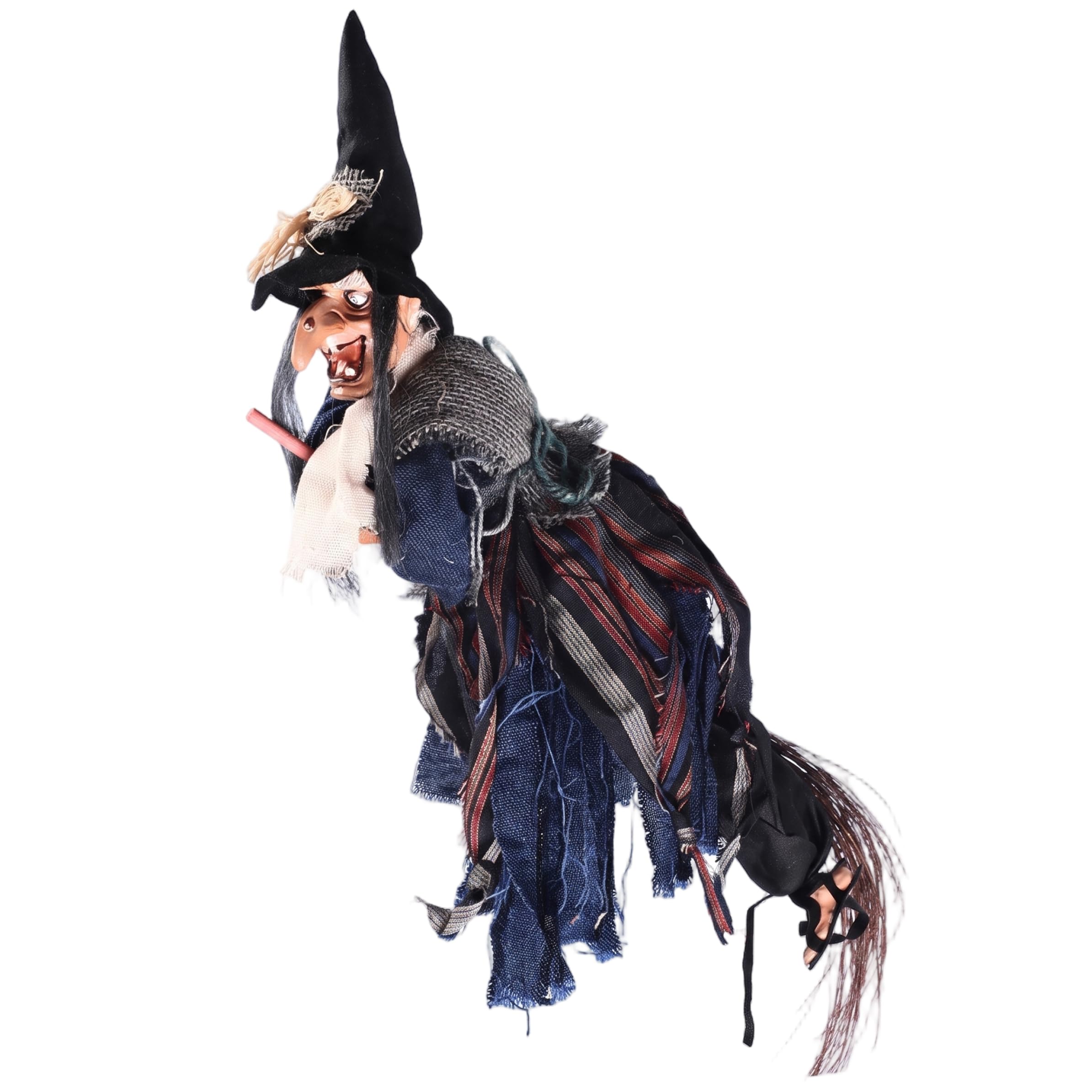 Yeaxxsqy Motion Activated Halloween Witch Decor with Glowing Eyes, Blue Spooky Prop for Haunted House