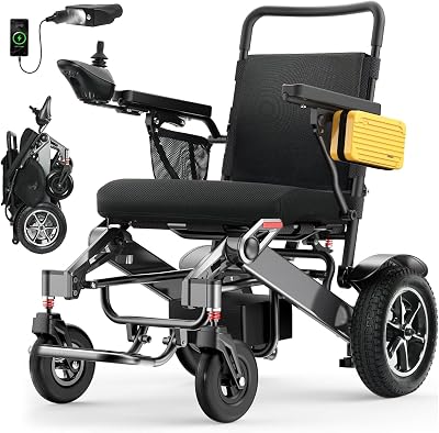 Goldseason 30 Miles Range Electric Wheelchairs for Adults - Support 400 lb & 500W Motor All Terrain Power Wheelchair with 13'' Large Tires, Foldable Mobility Motorized Wheelchair for Seniors, Black