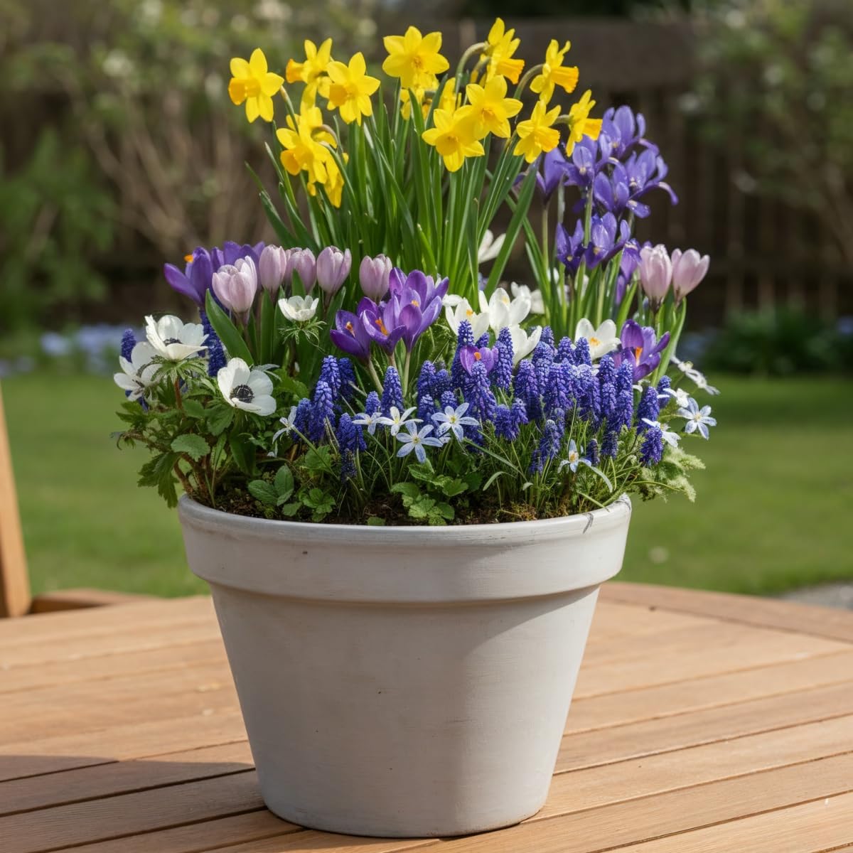 Bulbi Da Fiore Primaverili - Mix Di 50 Pezzi Con Crocus, Muscari, Anemone E Iris, Qualità Olandese, Per Giardino E Balcone