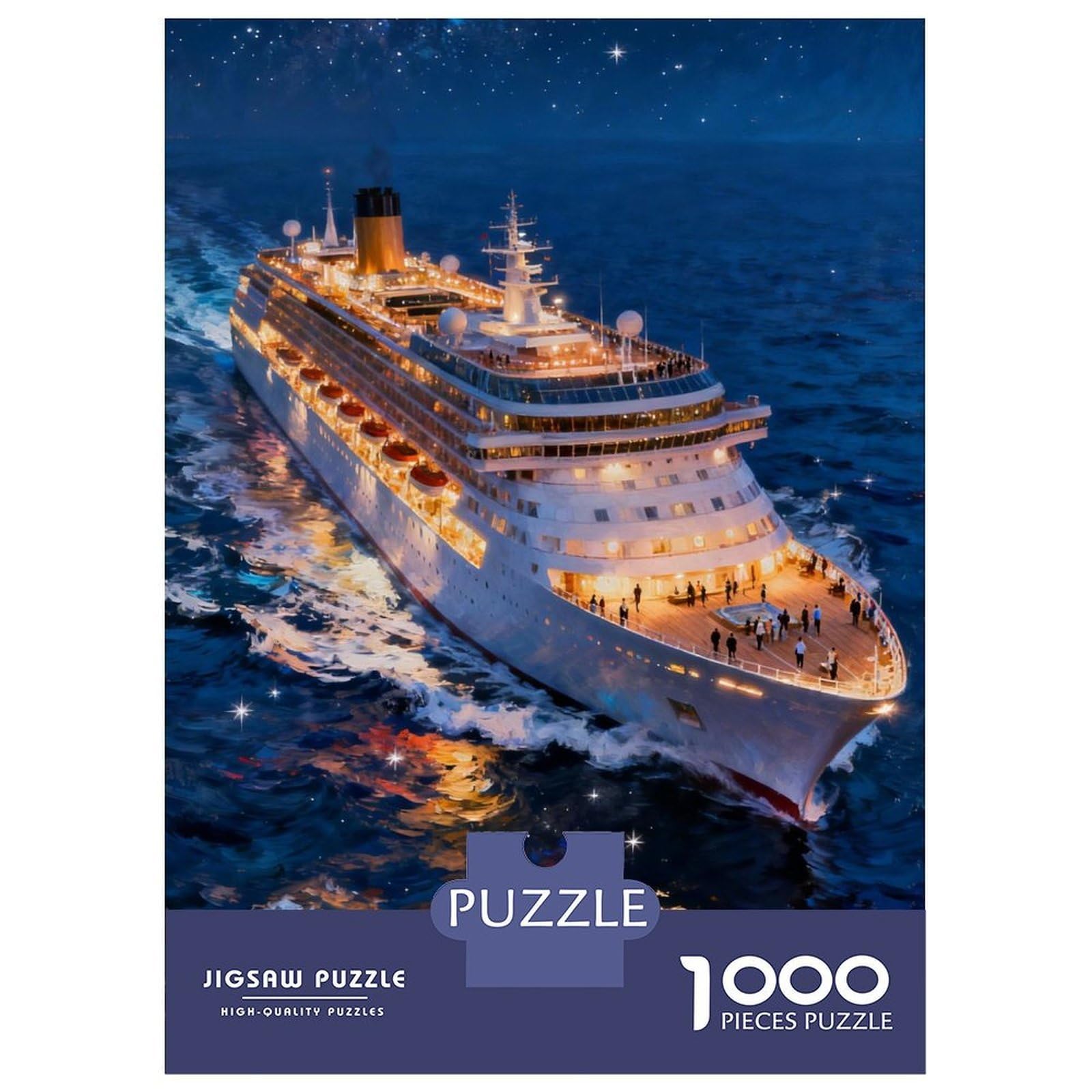 Cruise Ship 1000 Piece Jigsaw Puzzle Premium Paper Best Jigsaw Puzzles Luxury Cruise Ship Adult Puzzles Home Decor Mindfulness Puzzle Adult Puzzle Gift 38x26cm/1000pcs