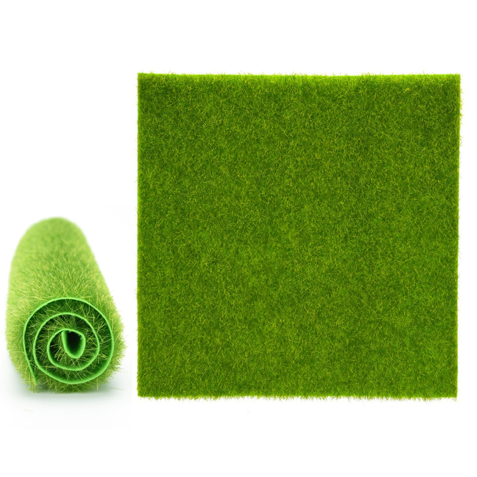 8 Stück Kunstrasen 15x15cm - Künstlicher Rasen Für Miniaturgärten & Deko