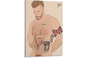 30x45cm Nude Male Canvas Painting Posters