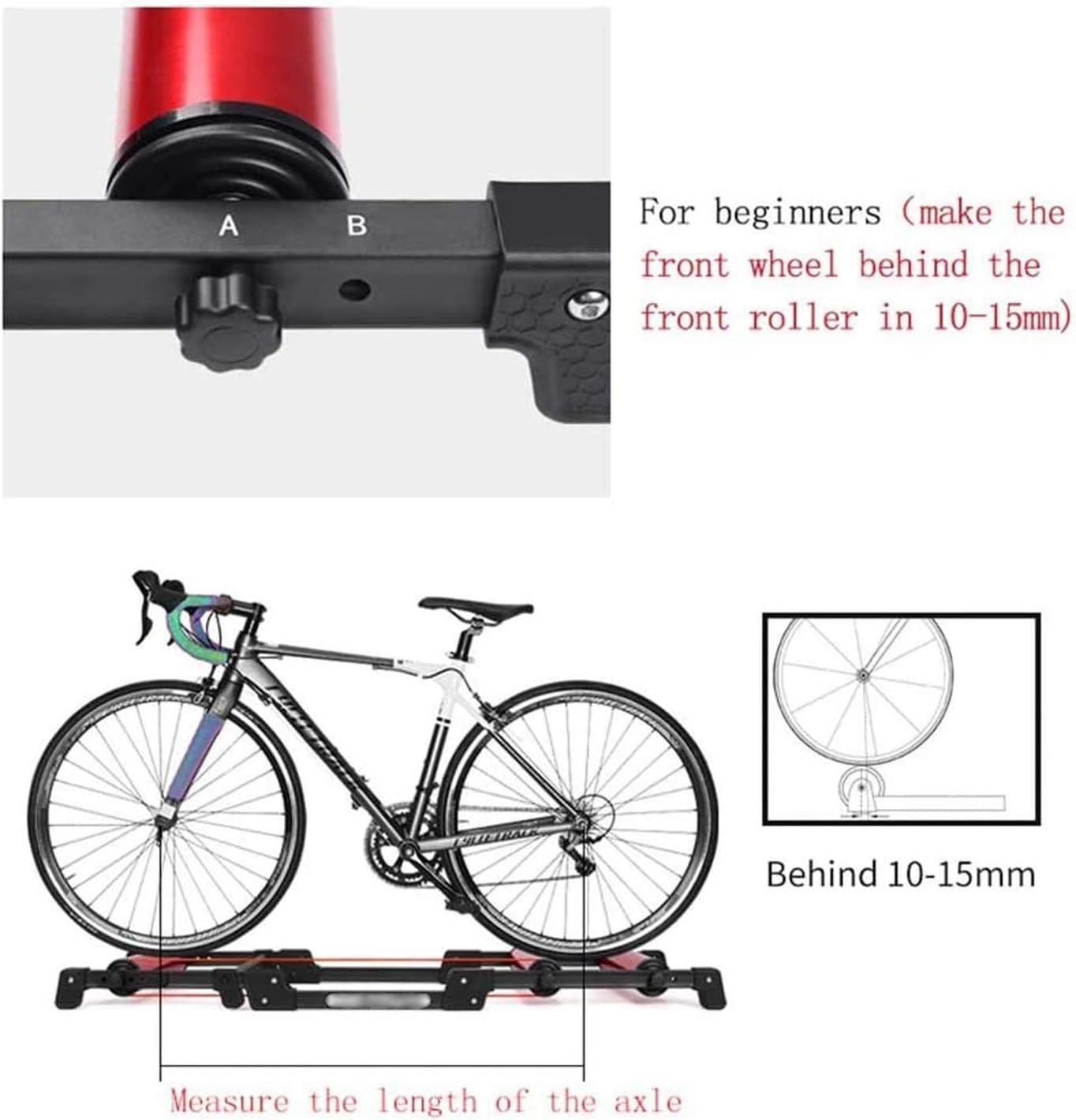 Bike Trainer Stand Bike Trainer Stand,Bike Roller Trainer,Cycling Racks & Stands,Bike Trainer Accessories,Exercise Fitness Stand Tool,for 24-29inch Bike