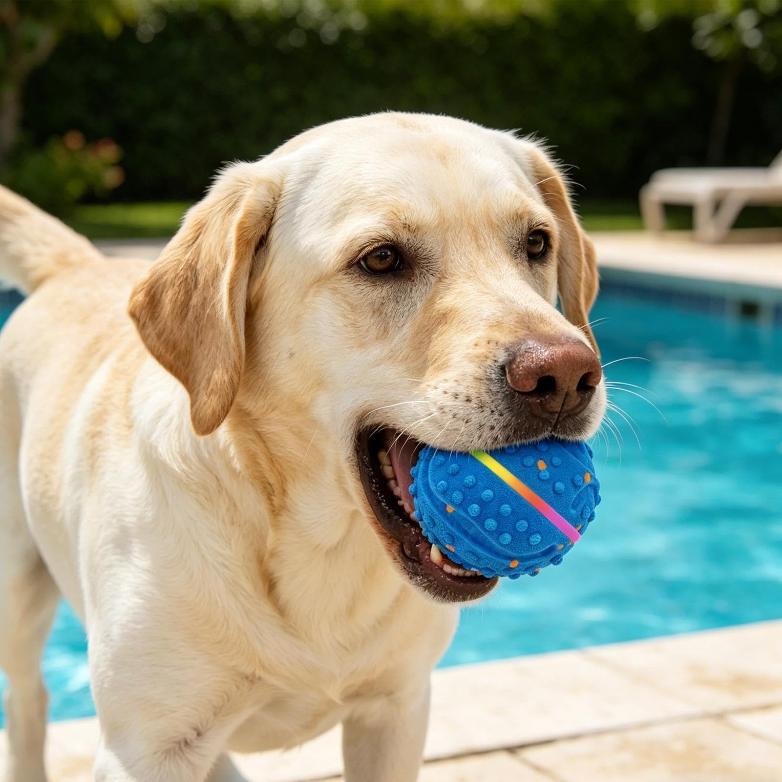 Balle Interactive Pour Chien Rebondissante, étanche avec lumières et 3