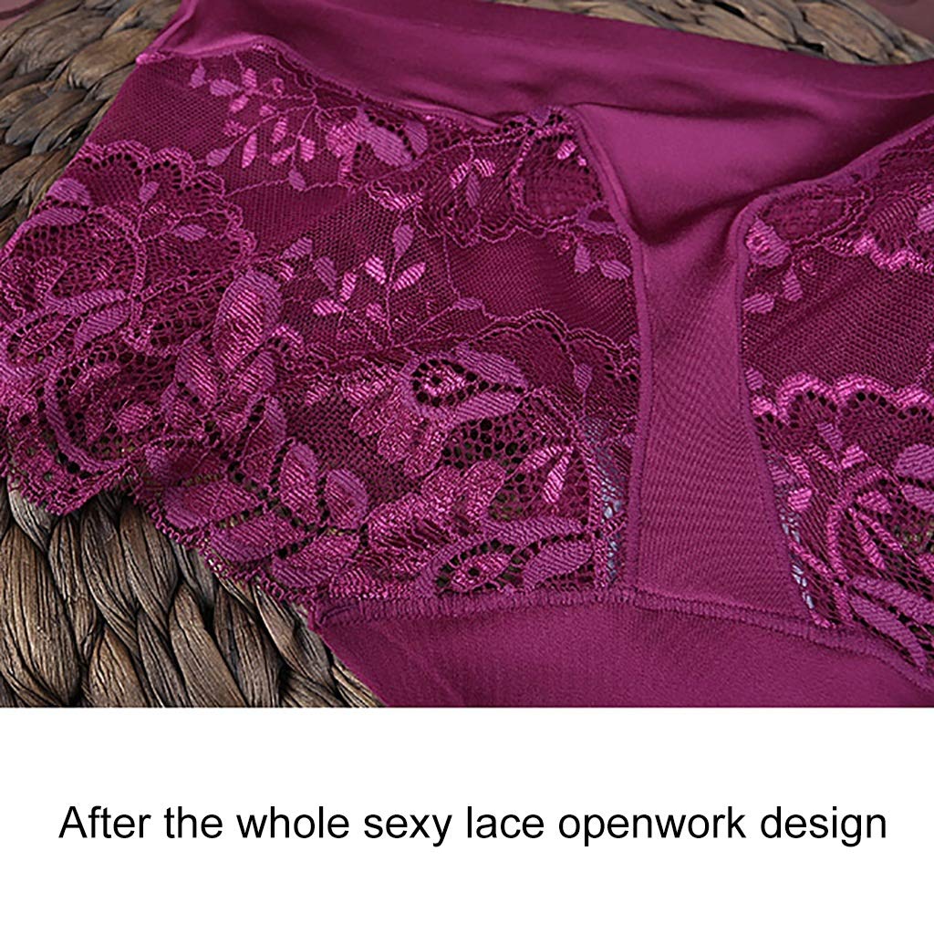 Damskie majtki bikini seksowna bielizna damskie bawełniane i koronkowe majtki hipsterskie, 4 sztuki (kolor: B, rozmiar: XL)