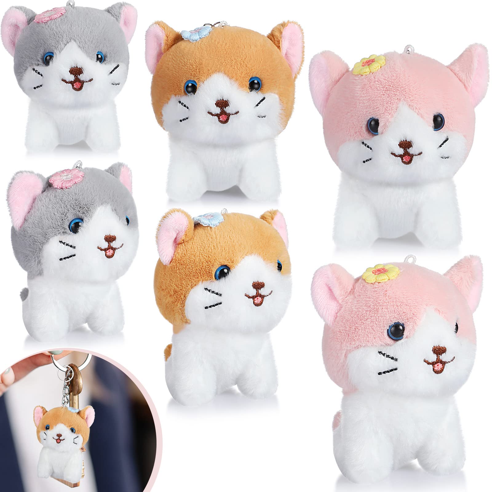 stuffed cat keychain