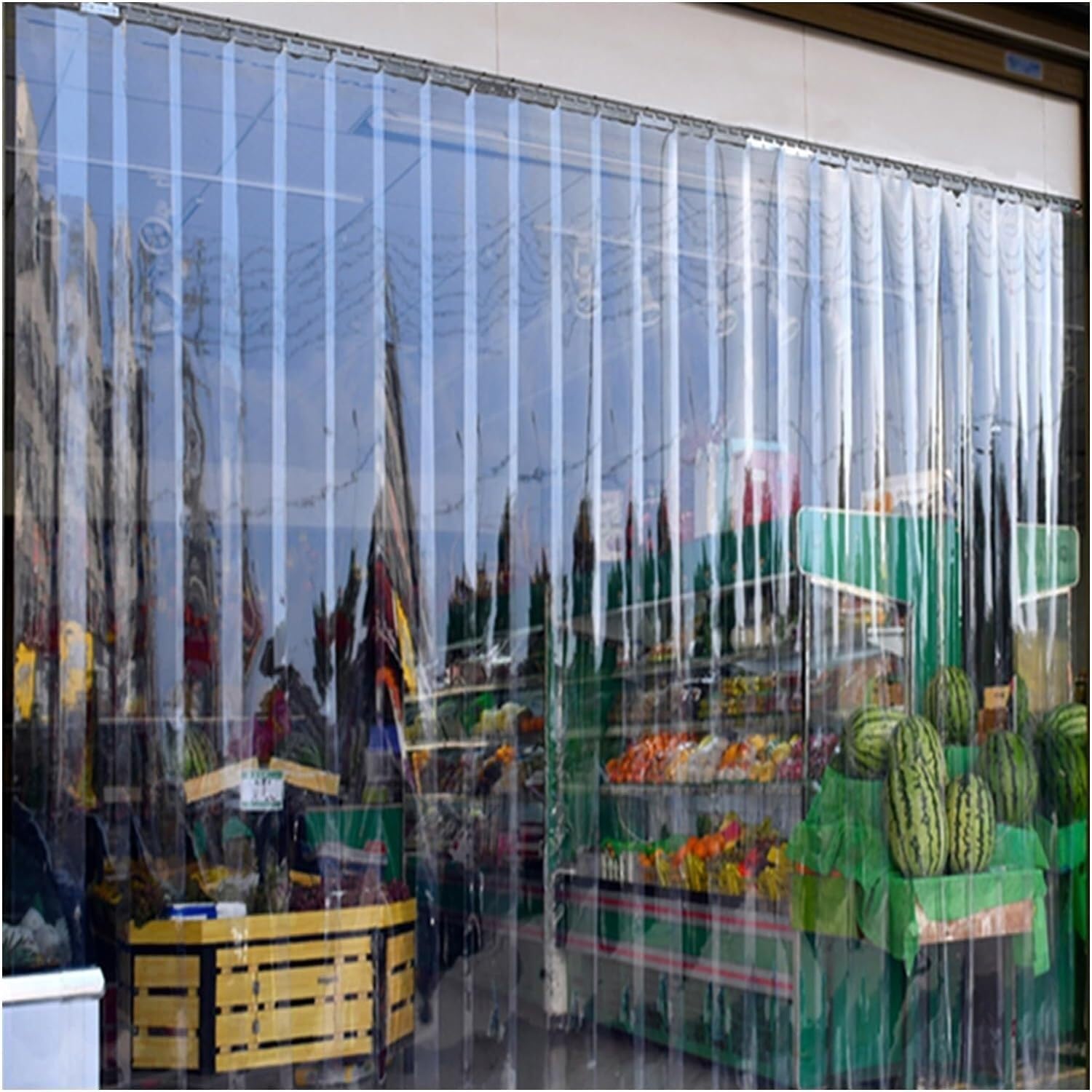 Rideaux d'entrepôt en plastique 1,6 mm pour bloquer le froid et la poussière 2.2mX2m