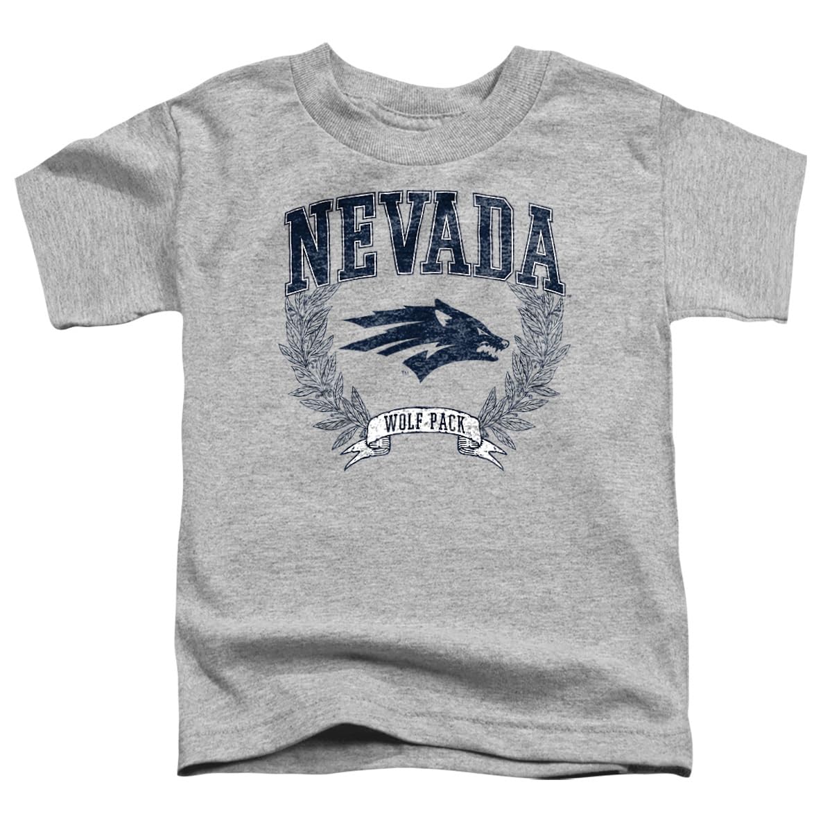 LOGOVISION University of Nevada Laurels Dark Kids T Shirt (4) for Toddler Boys and Girls, Athletic Heather