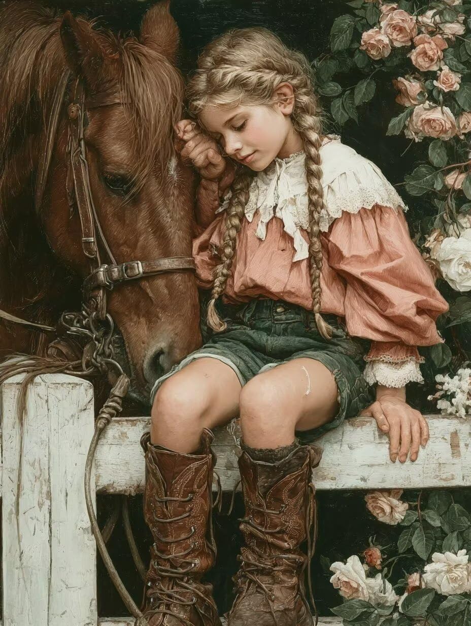 Koń Dziewczynki Diamentowe Malowanie Dorosłych Zestawów, 5D Wiertła Okrągłe Diamenty Malarstwo Dzieci Malarstwo, Diamant Art Haft Cross Stitch Obrazy, Mozaika Sztuka Do Dekoracji Ściany 100x130cm hJ8