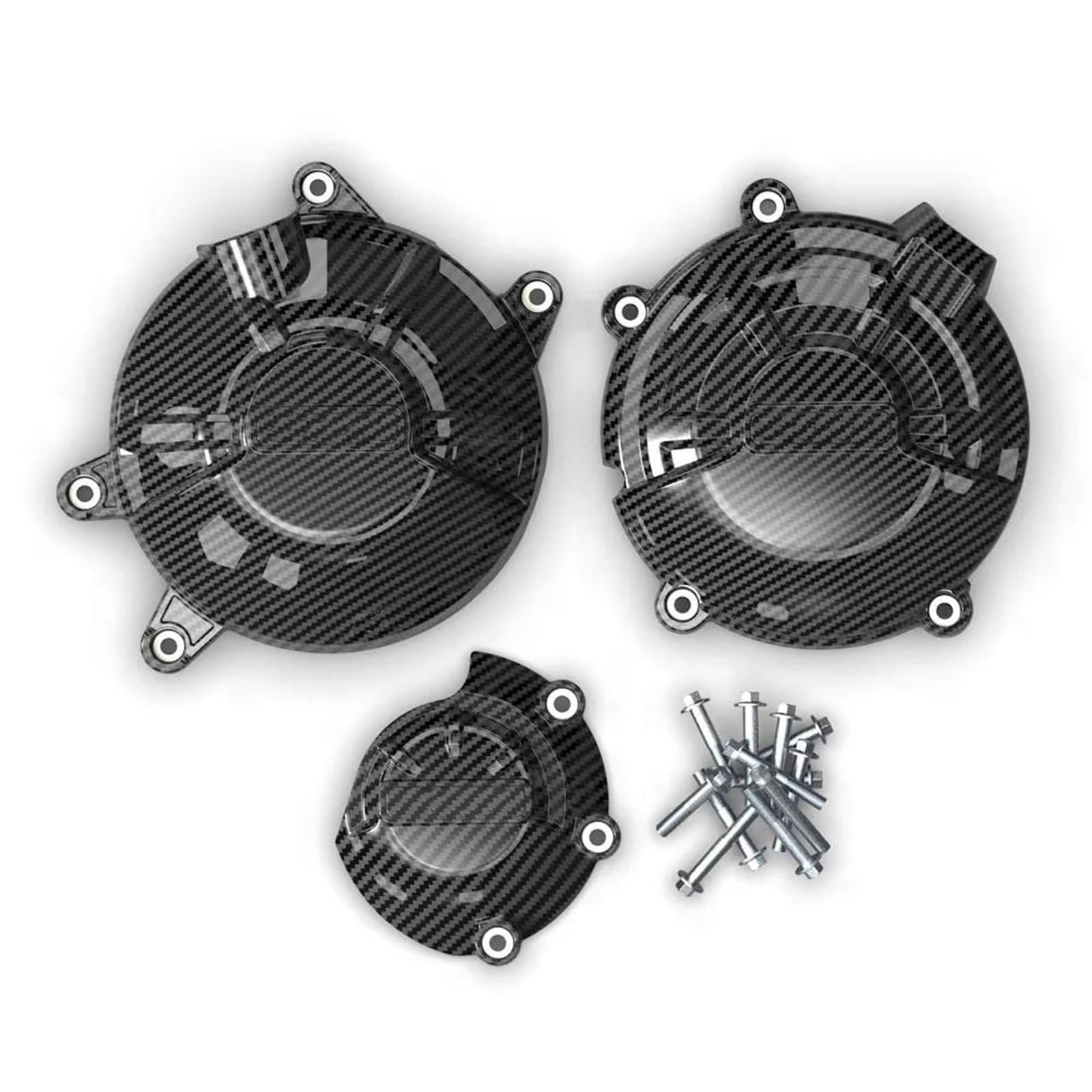 XSDIKA(小さな店) 用 CB500F 2014-2018 用 エンジン落下保護カバー クラッチパルスオルタネーターガードカバーセット(1 Set-CF)