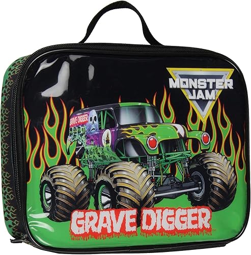 Monster Jam Grave Digger - Lonchera grande aislada con compartimento Ăşnico Monster Jam Grave Digger - Lonchera grande aislada con compartimento Ăşnico