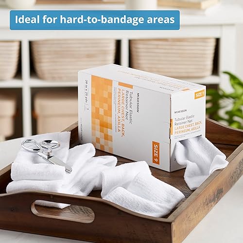 Miniatura 2 de McKesson Red de retención elástica tubular, no estéril, pecho, espalda, perineo, axila, tamaño 9, 39 in x 25 yardas, 1 unidad, 1 paquete