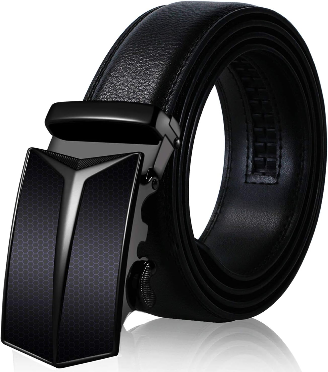 Ratchet Belt for Men, SIAELT Mens BeltโGenuine Leather Belt with Automatic Slide Buckle