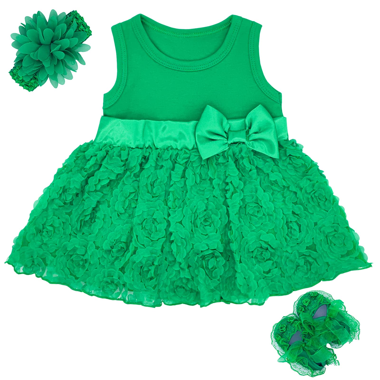 Niyage Baby Girls Clothes Dress Flowers Romper Sets Infant Tutu Bodysuit Party Outfits