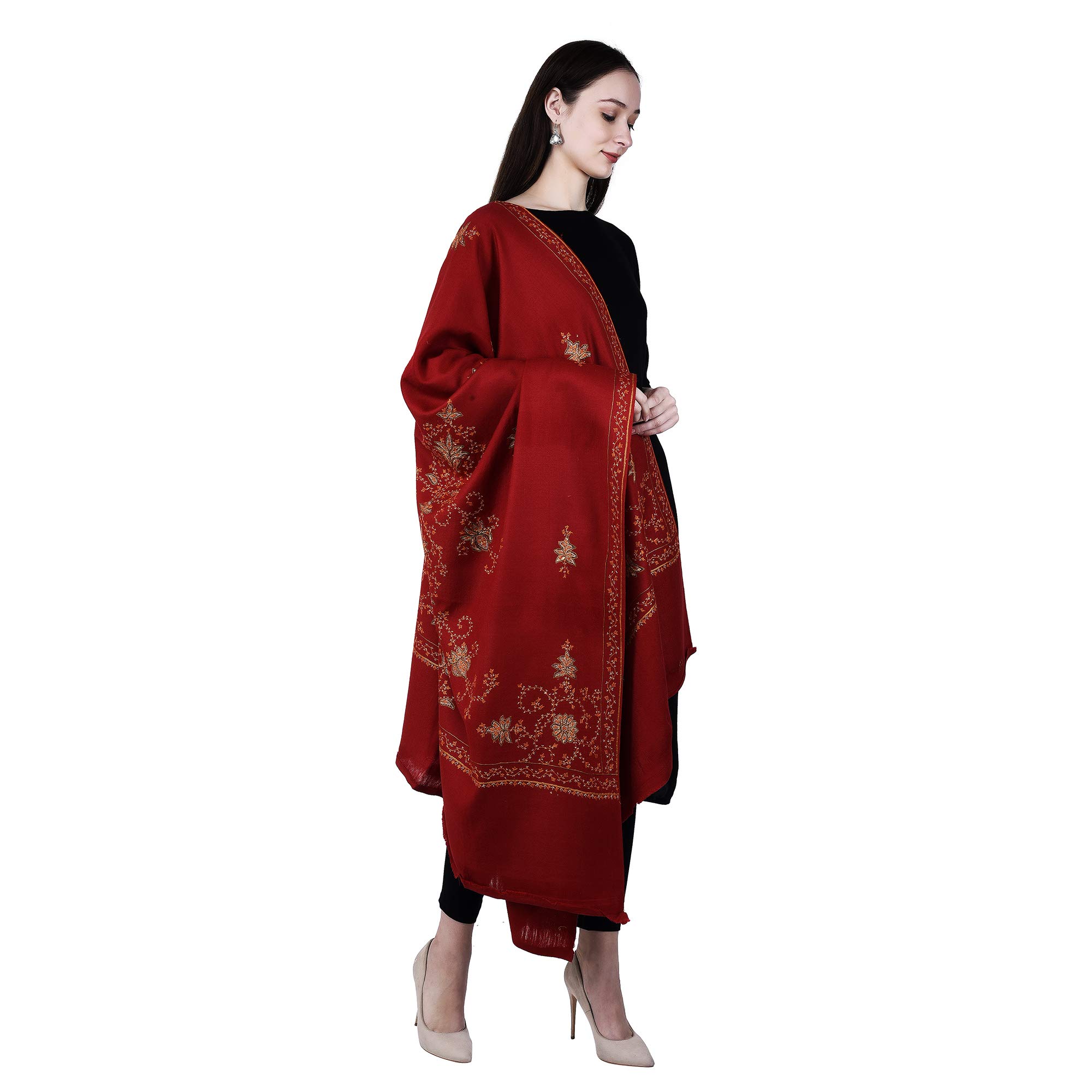 SWI WITH LABELWomen's Kashmiri Hand Embroidered Pure Wool Shawl