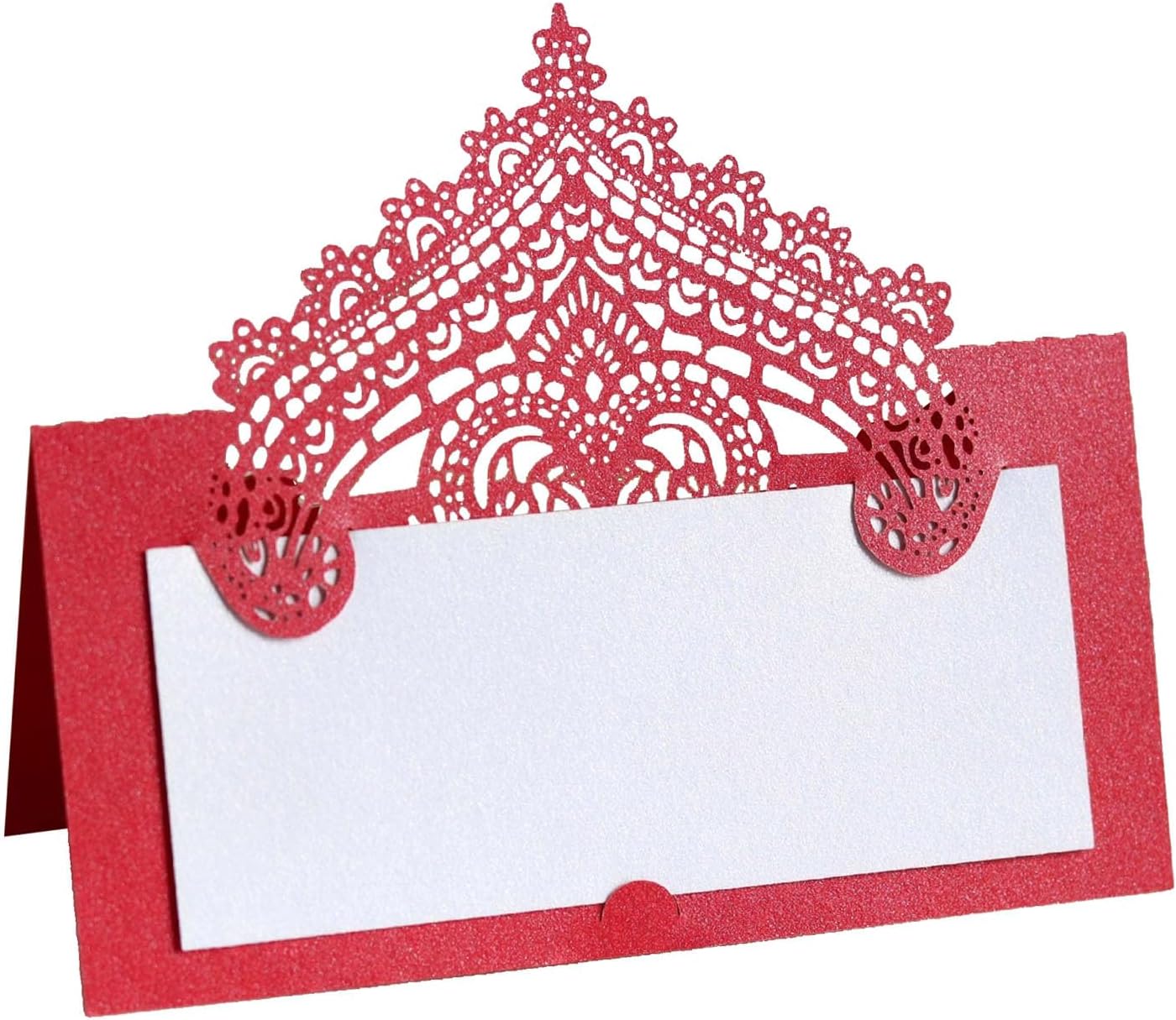 50 PCS Laser Cut Wedding Place Cards Tented Name Card Seating Cards Gold