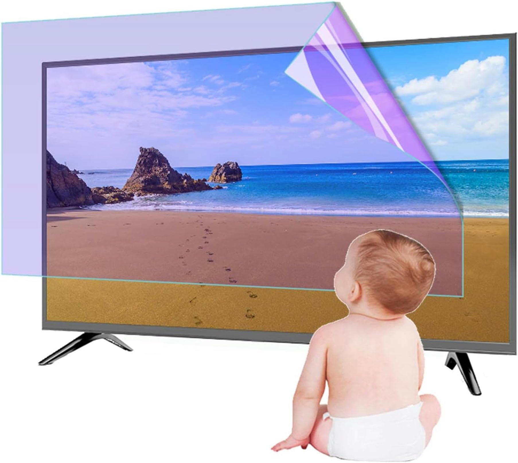 Protecteur d'écran TV anti-lumière bleue pour soulager la fatigue oculaire à la maison