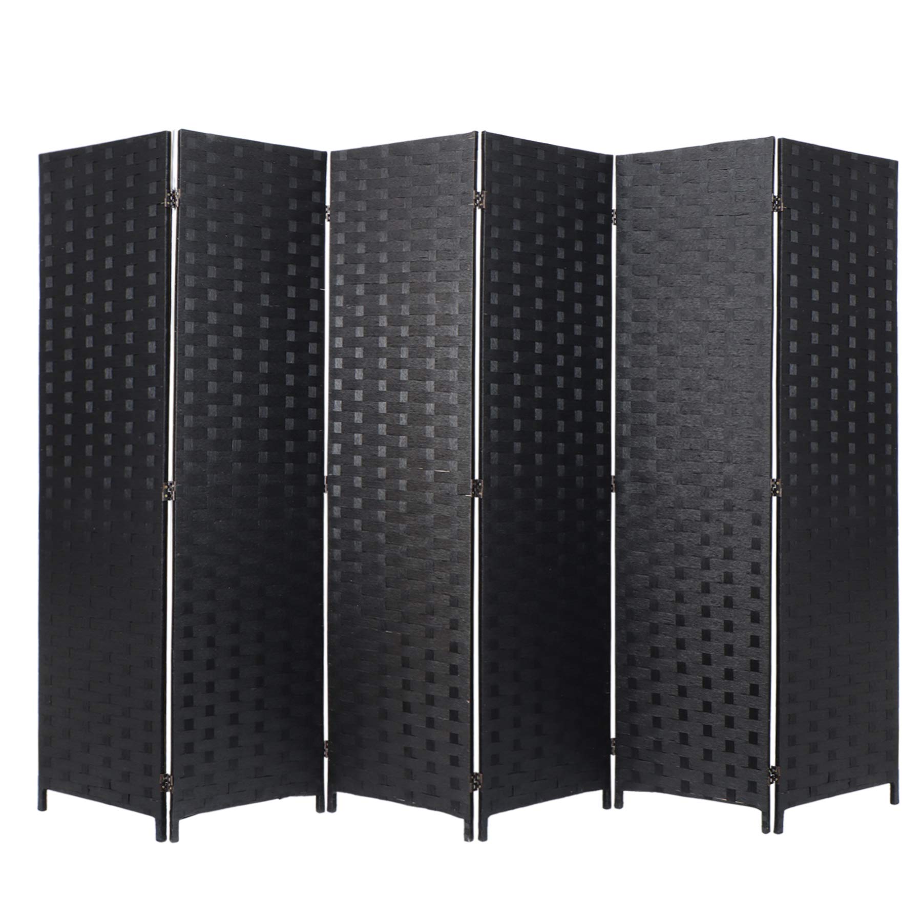 Maxhonor 6 Panels Room Divider, 6 FT Tall Weave Fiber Room Divider