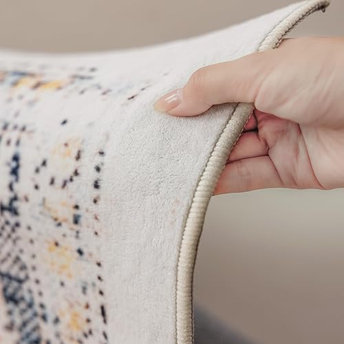 Miniatura 3 de VK VKLIVING Tapete lavable a máquina de 6 x 9 pies, diseño vintage, antideslizante, para sala, dormitorio u oficina, tejido tradicional, resiste