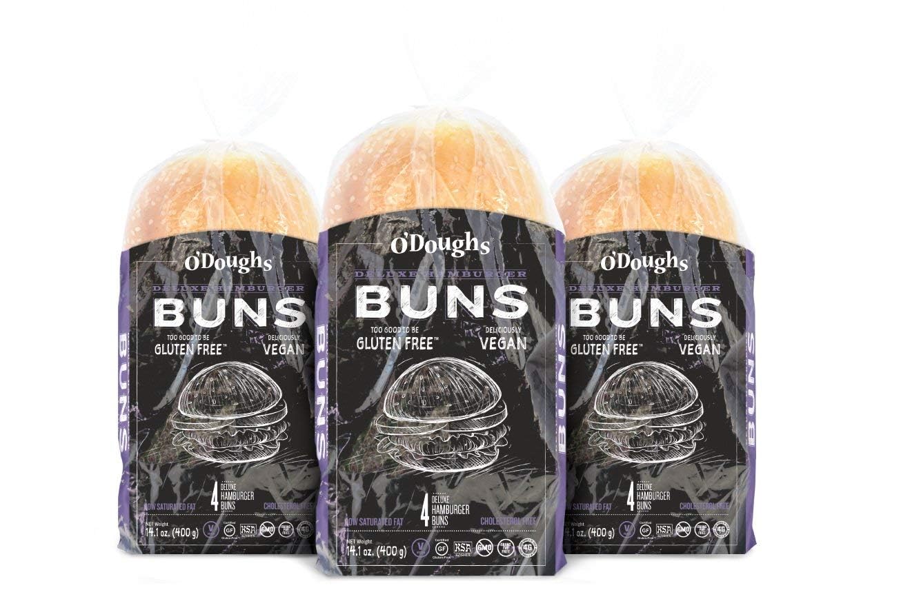 O'Dough Gluten Free Deluxe Hamburger Buns, 14.1 Ounce [6 Packs]