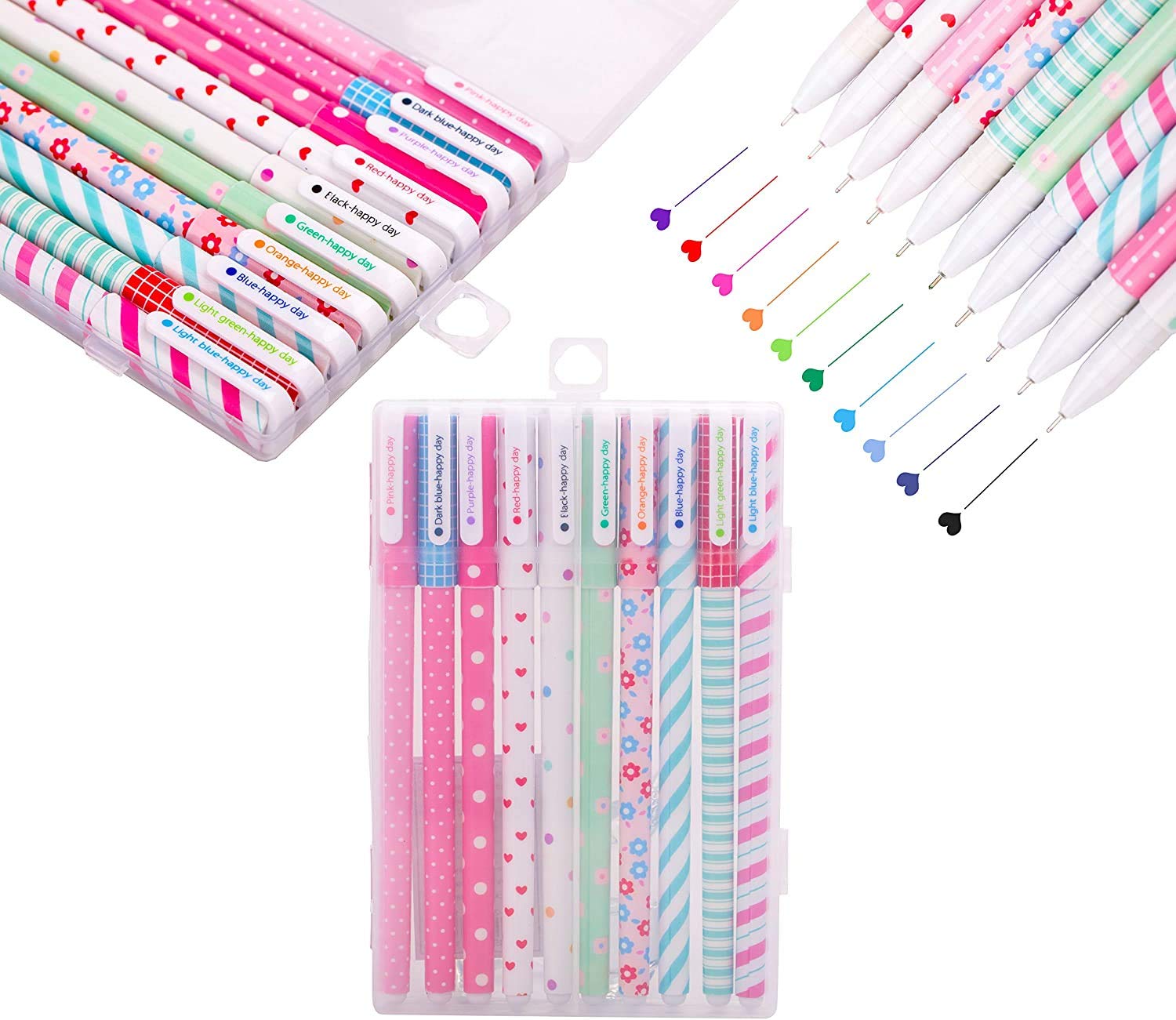 Beauenty 10pcs color pens, Journal Fineliners Markers Gel Ink Ballpoint pens,Planner Tip coloring pens for Bullet Journaling Note Taking Calendar Agenda Coloring Art office Supplies （Garden)