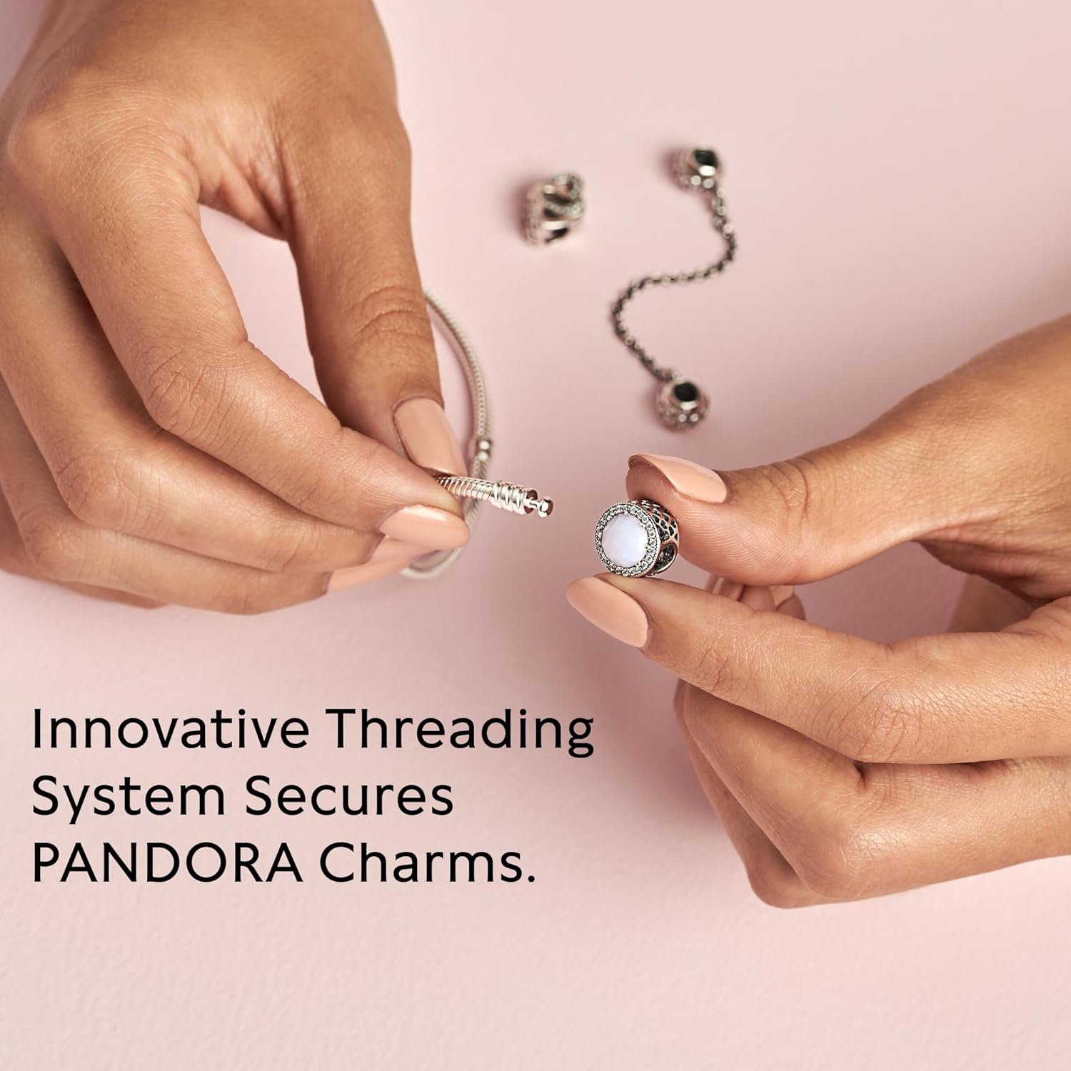 PANDORA Moments Heart Clasp Snake Chain Bracelet - Charm Bracelet - Compatible with PANDORA Moments Charms - Mother's Day Gift with Gift Box - Image 8