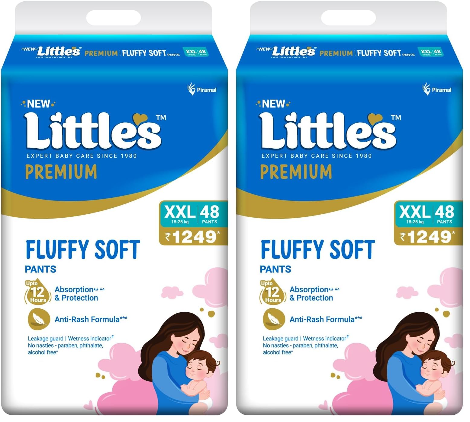 Little's Baby Diapers XXL Size | Pants Style | 15-25 kg | 48 Count - Pack of 2 | Super Jumbo Baby Diaper with Leakage Guard, Wetness Indicator & 12 Hours Absorption-image-14