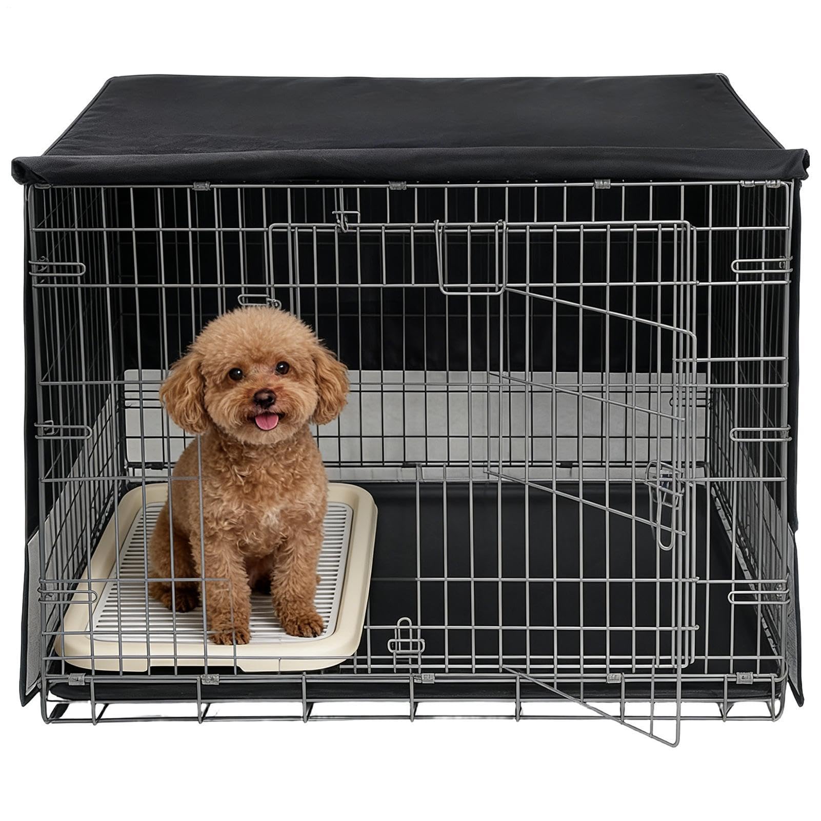 Housse de cage pour chien en tissu Oxford imperméable taille M
