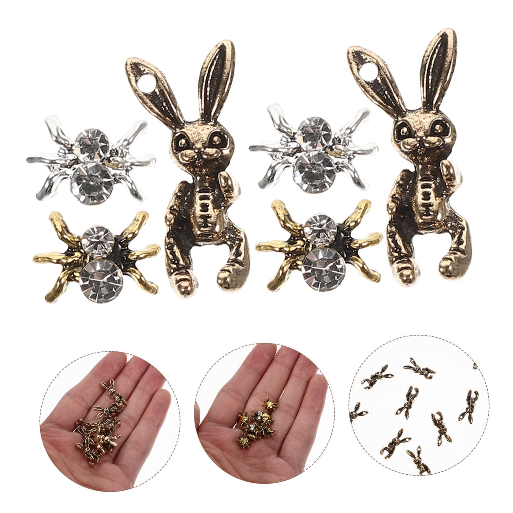 5 set Gioielli Con Diamanti Per Unghie Accessori Per Unghie Ciondoli Per Unghie Ciondoli A Forma Di Ragno Per Lavori Artigianali Strass Per Unghie Gioielli Per 30 pezzi*5