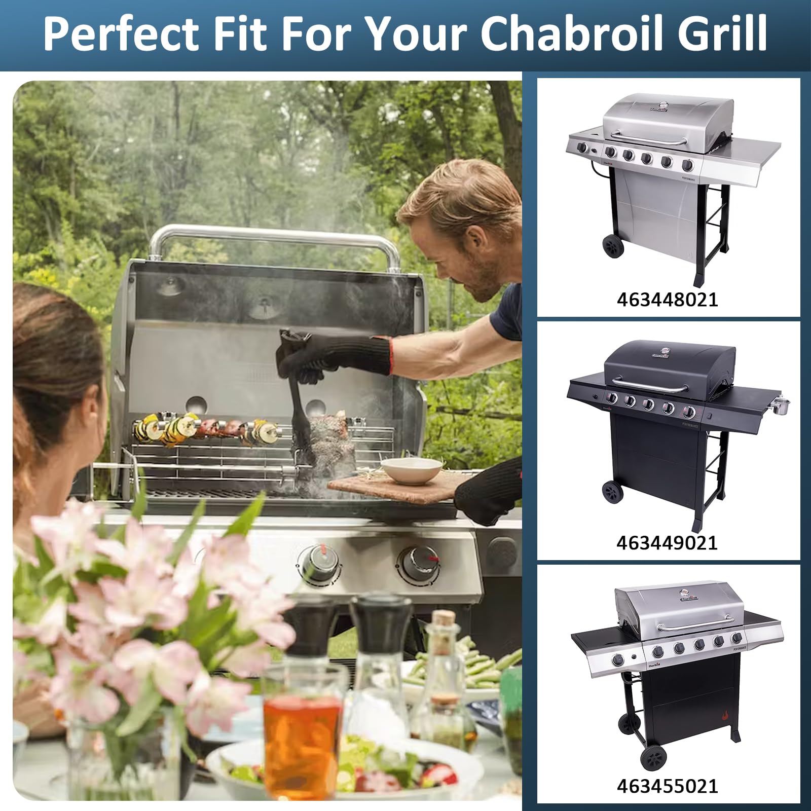 Grille De Cuisson Pleine Taille Pour Charbroil Performance 5 Brûleurs