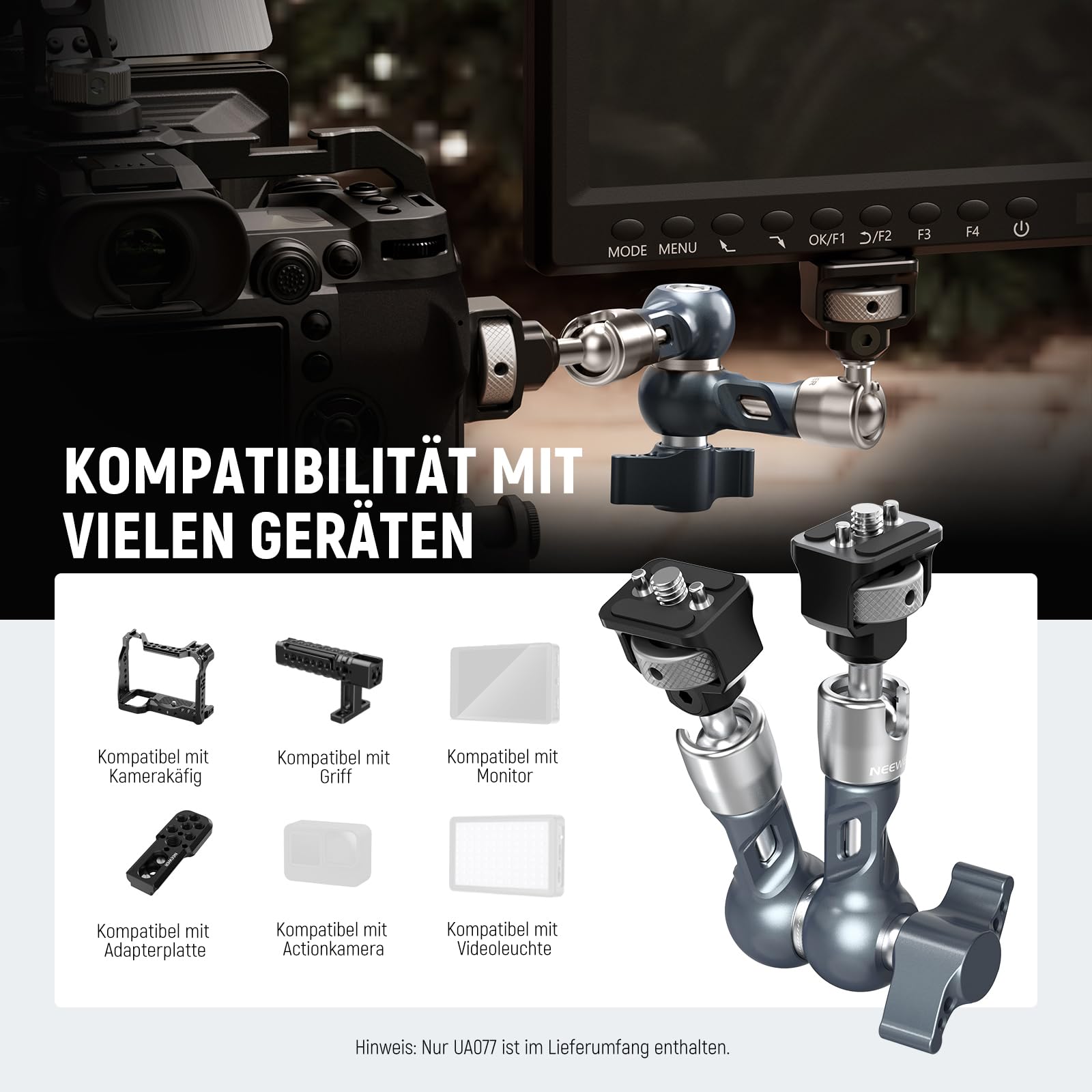 Produktbild von NEEWER Overhead Kamera Tischhalterung Mit Telefon Tablet Halter Für