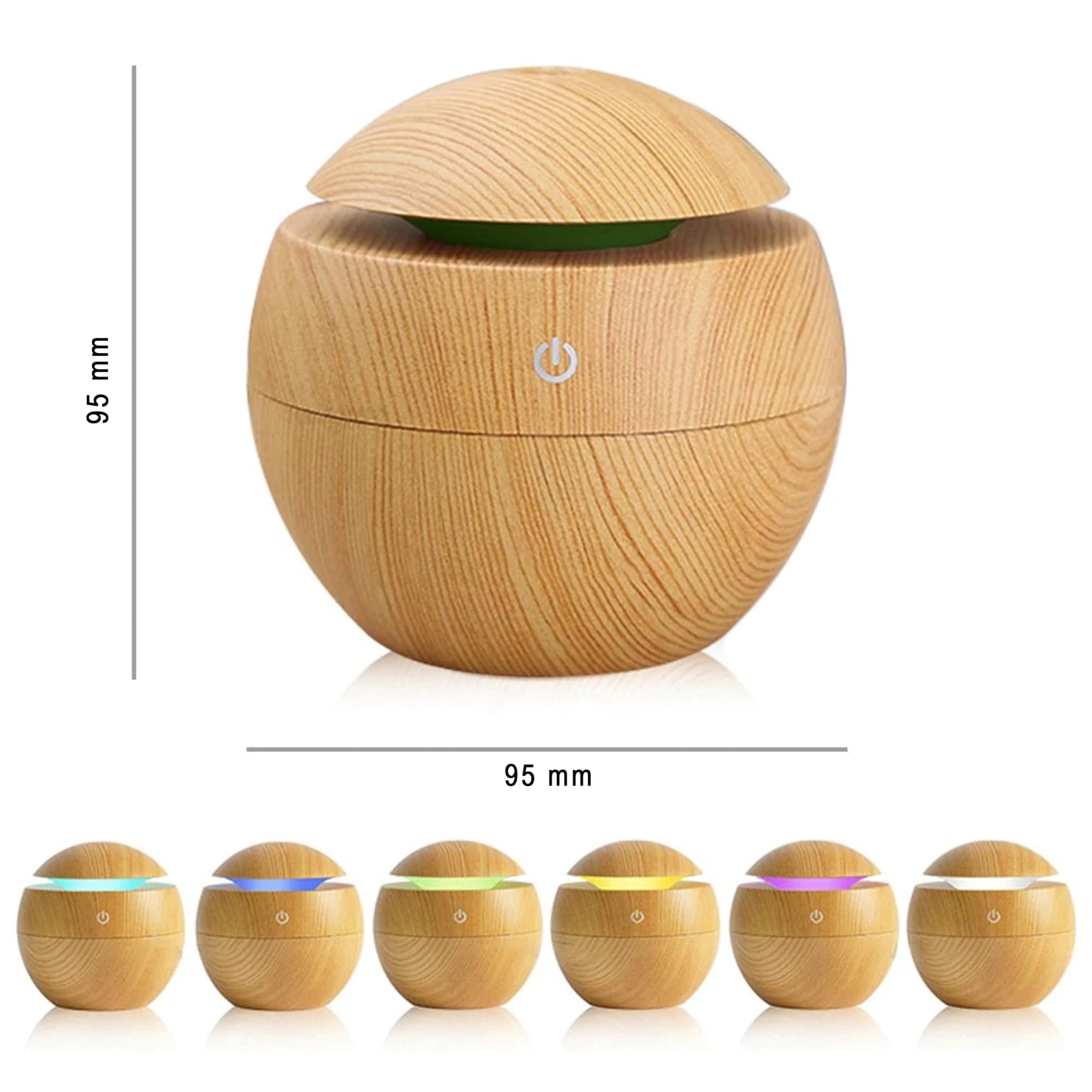 Retoo Aroma Diffuser 150ml, Luftbefeuchter Aromatherapie, Aromatherapie Öle Ultraschall mit LED Licht, Ätherische Öle Diffuser, elektrische Duftlampe für Büro, Schlafzimmer, Spa-Gelb
